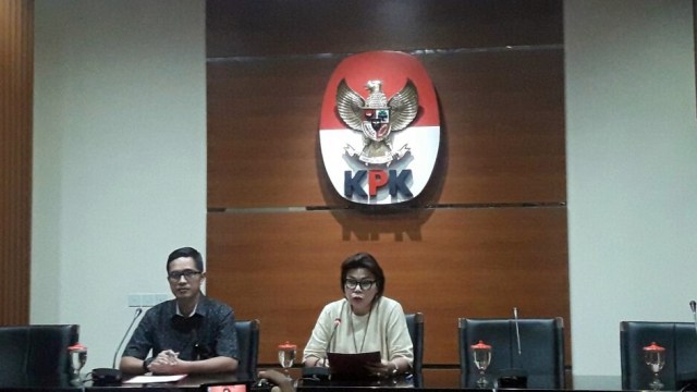 Konferensi pers OTT Wali Kota Cilegon (Foto: Fadjar Hadi /kumparan)