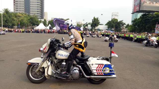 Hari Lalu Lintas ke-62 di Polda Metro Jaya (Foto: Amanaturrosyidah/kumparan)