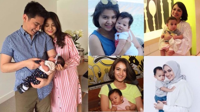 Para artis yang melahirkan secara normal. (Foto: Dok. Istimewa)
