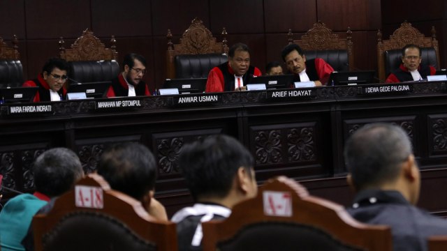 Sidang UU Pemilu di Mahkamah Konstitusi (Foto: Fanny Kusumawardhani/kumparan)