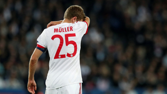 Thomas Mueller meratapi kekalahan. (Foto: Reuters/Benoit Tissier)
