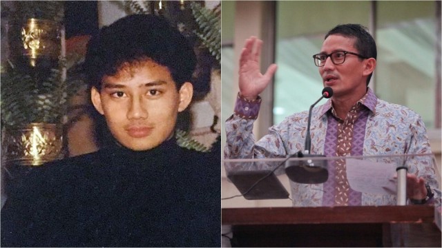 Sandiaga Uno dulu dan kini.  (Foto: Instagram/@sandiuno)
