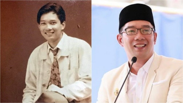 Ridwan Kamil dulu dan kini.  (Foto: Instagram/@ridwankamil)