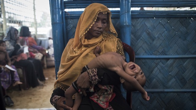 Anak-anak Rohingya. (Foto: Fred Dufour / AFP)