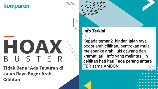 Hoaxbuster tawuran di Jalan Raya Bogor (Foto: Yufienda Novitasari/kumparan)