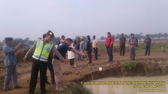 Lokasi bocah tewas di kubangan air hujan (Foto: Dokumentasi Polres Bogor)