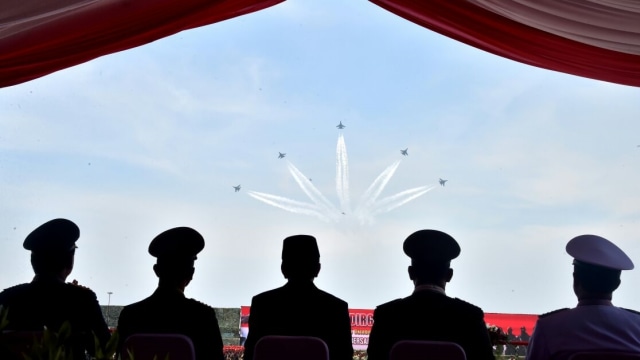 Peringatan HUT ke-72 TNI (Foto: Dok. Biro Pers Setpres)