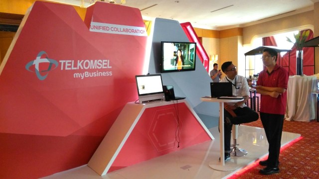 Ekshibisi Telkomsel MyBusiness. (Foto: Muhammad Fikrie/kumparan)