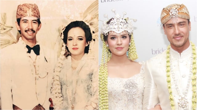 Foto pernikahan Raisa dan ibunya. (Foto: Instagram/@_yourraisa dan Munady)