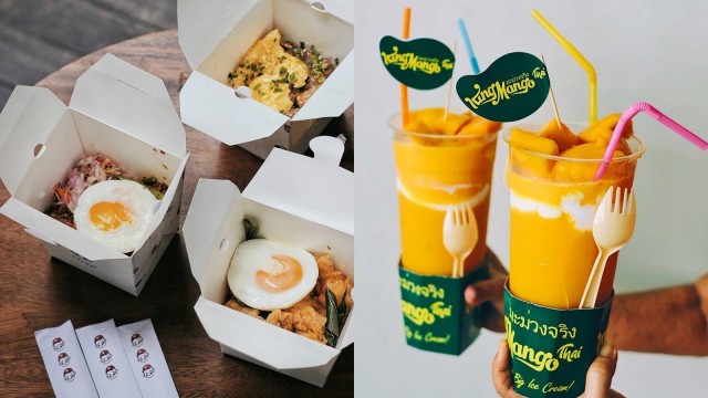 Salted egg chicken & jus mangga kekinian (Foto: Instagram/@foodirectory, @sunnyfatday)