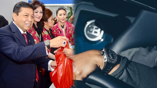 Jam Tangan Setya Novanto dan Johannes Marliem (Foto: Instagram @s.setnov dan Tumblr bleugatti.tumblr.com)
