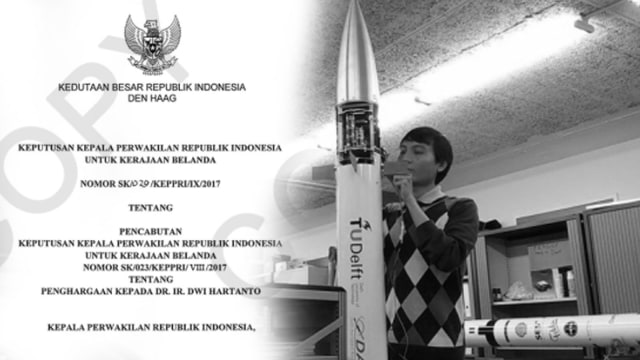 Pencabutan penghargaan Dwi Hartanto (Foto: Dwi Hartanto/ina.indonesia.nl)