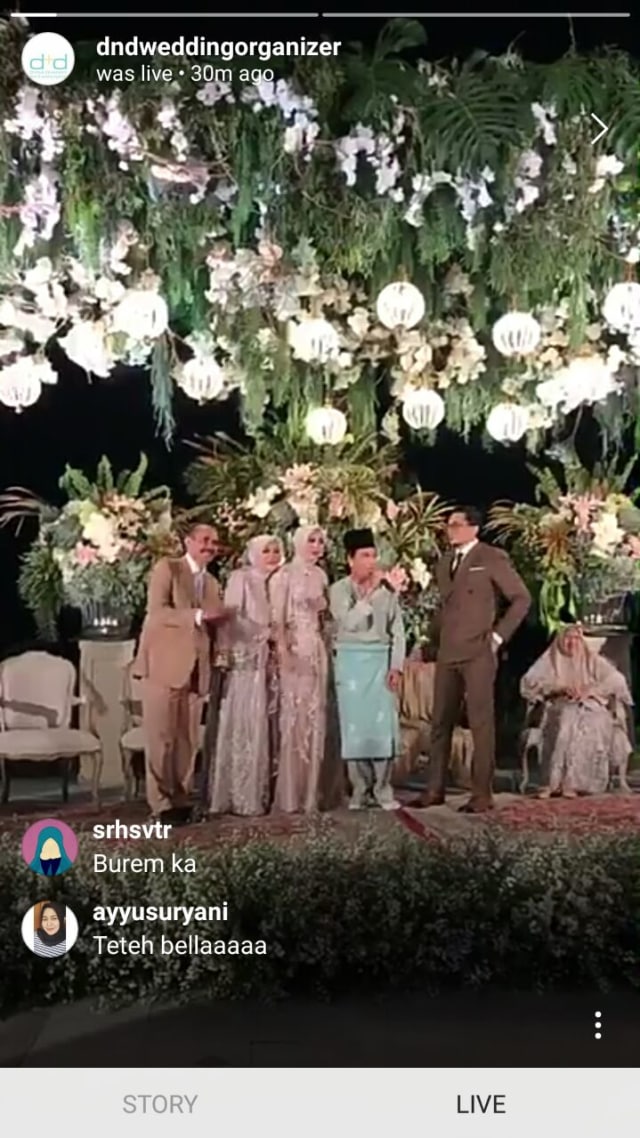 Suasana pernikahan Bella (Foto: Instastory/@dndweddingorganizer)