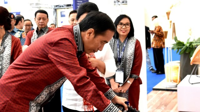 Jokowi di Trade Expo (Foto: Biro Pers Setpres)
