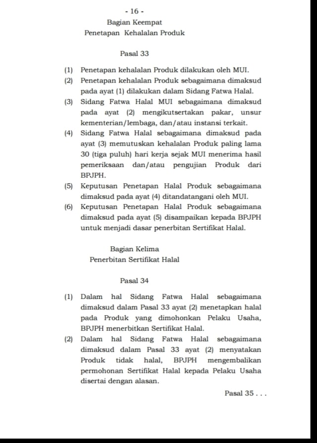 Penetapan kehalalan produk (Foto: Istimewa)