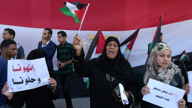 Faksi Hamas di Palestina (Foto: REUTERS/Ibraheem Abu Mustafa)