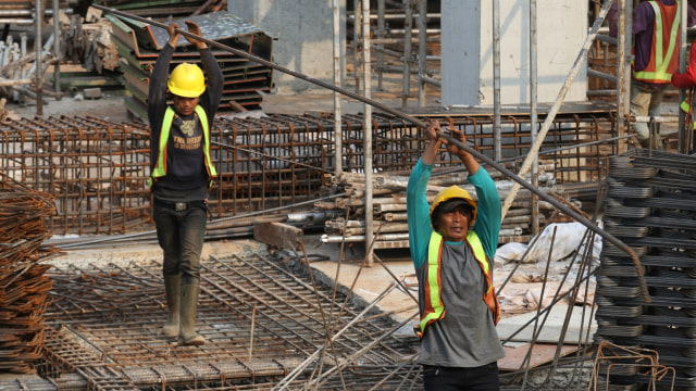 Pekerja Sektor Konstruksi (Foto: Fanny Kusumawardhani/kumparan)