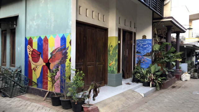 Suasana Kampung Sanan yang cantik & bersih. (Foto: Stephanie Elia/kumparan)