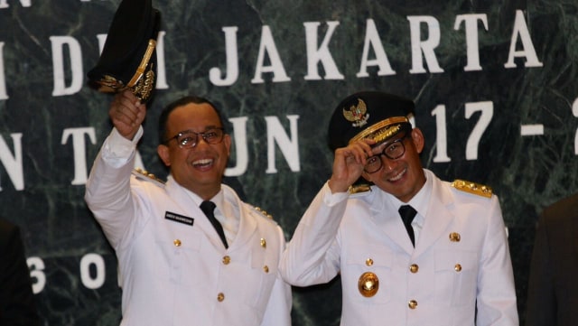 Sertijab Anies Sandi di Balai Kota (Foto: Fanny Kusumawardhani/kumparan)