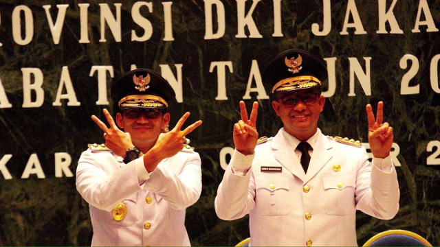 Sandiaga Uno dan Anies Baswedan (Foto: Fanny Kusumawardhani/kumparan)