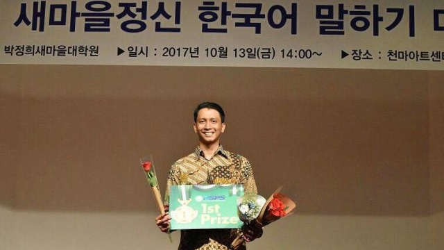 Mahasiswa RI Juara Lomba Pidato Bahasa Korea (Foto: Dok. Aji Surya)