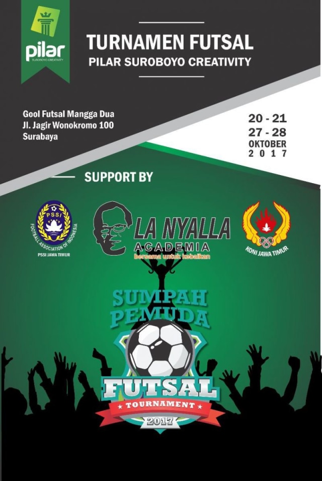 Pasti seru! Turnamen futsal perebutkan trofi La Nyalla Academia bakal digelar