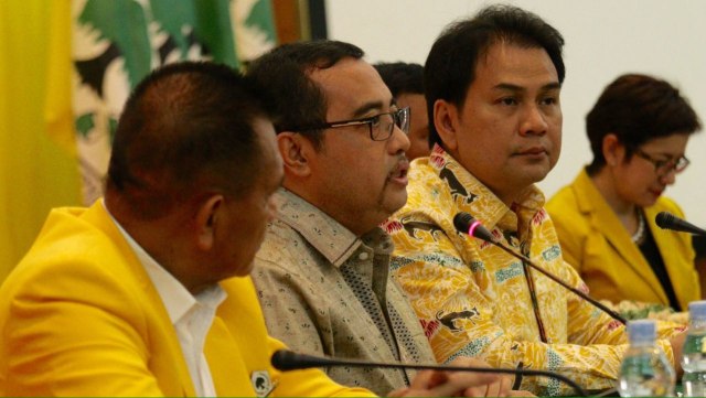 Konpers Persiapan HUT ke-53 Partai Golkar (Foto: Fanny Kusumawardhani/kumparan)