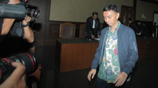 Ali Sadli di Pengadilan Tipikor (Foto: Antara/Muhammad Adimaja)