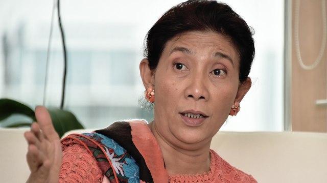 Susi Pudjiastuti (Foto: AFP/BAY ISMOYO)