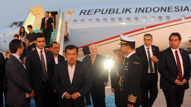 Jusuf Kalla tiba di Turki.  (Foto: Dok. Setwapres)