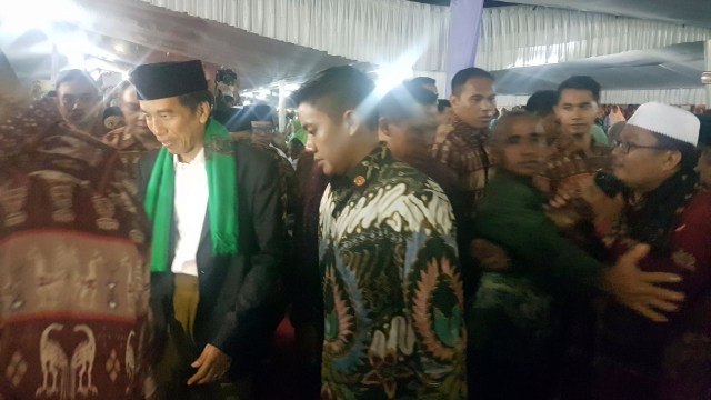 Silaturahmi Presiden Jokowi di Ponpes Lombok. (Foto: Yudhistira Amran Saleh/kumparan)