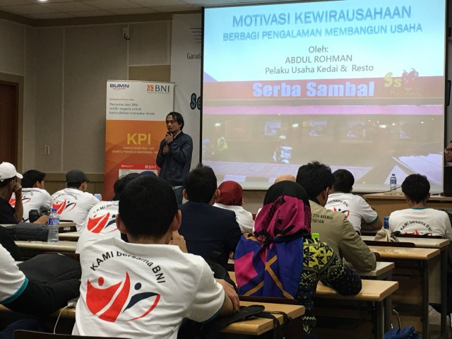 Motivasi Kewirausahaan oleh pengusaha Serba Sambal (Foto: Dok. Pribadi)