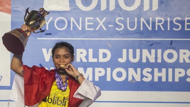 Gregoria Mariska Tunjung (Foto: Antara/Andreas Fitri Atmoko)