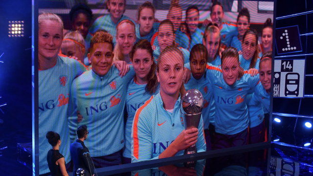 Lieke Martens pemain terbaik dunia. (Foto: AFP/Ben Stansall)