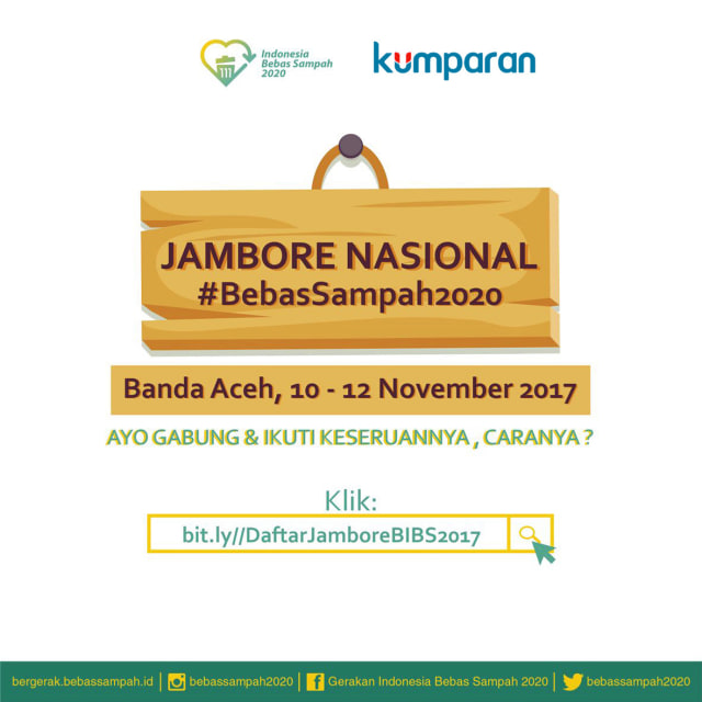 Yuk, Ikut Jambore Nasional #BebasSampah2020 Tahun 2017