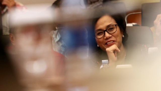 Sri Mulyani saat bahas RAPBN dengan Banggar DPR Foto: Fanny Kusumawardhani/kumparan