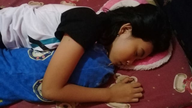 Echa tertidur lelap (Foto: Dokumentasi Mulyadi)