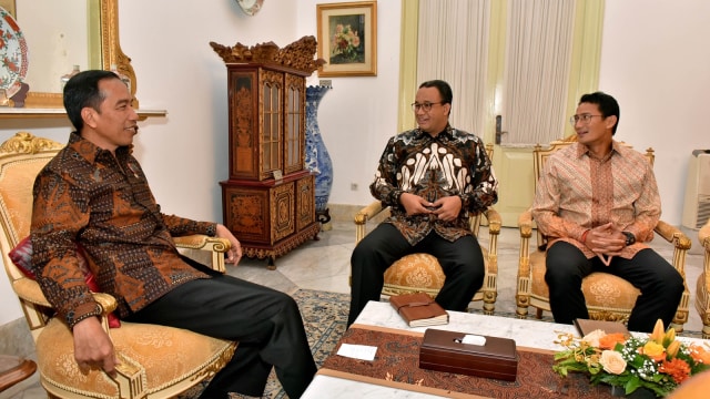 Anies-Sandi bertemu Presiden Jokowi (Foto: Dok. Agus Suparto - Presidential Palace)