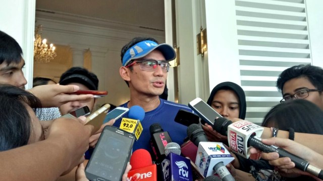 Sandi temui wartawan pagi ini. (Foto: Nabilla Fatiara/kumparan)