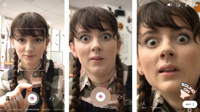 Fitur Superzoom di Instagram Stories. (Foto: Instagram)