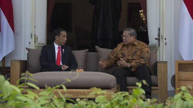 Jokowi bertemu Susilo Bambang Yudhoyono (SBY) Foto: Antara/Rosa Panggabean