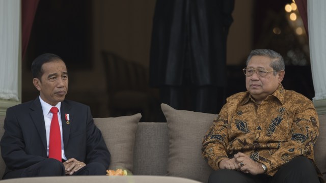 Jokowi bertemu Susilo Bambang Yudhoyono (SBY) (Foto: Antara/Rosa Panggabean)