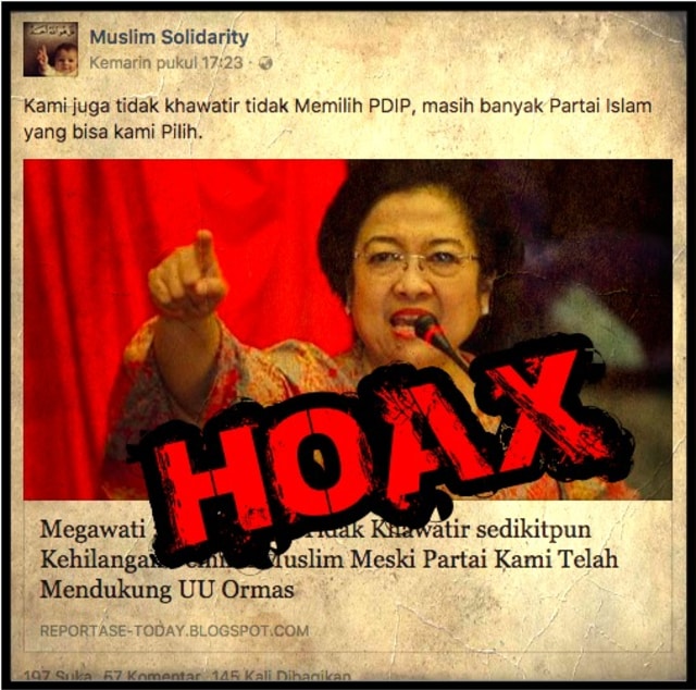 PDIP Siap Ditinggal Pemilih Muslimnya, Hoax Pasca Pengesahan UU Ormas