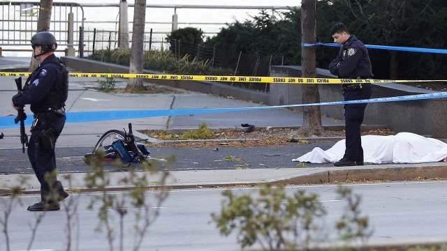 Penembakan di Manhattan (Foto: AP Photo/Bebeto Matthews )