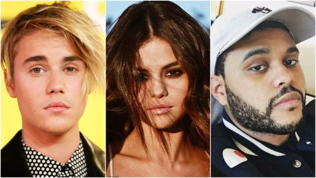Justin Bieber, Selena Gomez, The Weeknd (Foto: Instagram)