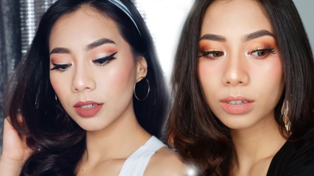 Warna nude, emas dan silver tren makeup 2018. (Foto: Instagram/abellyc)