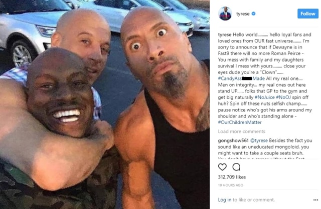 Screenshot Instagram Tyrese Gibson (Foto: Instagram @tyrese)