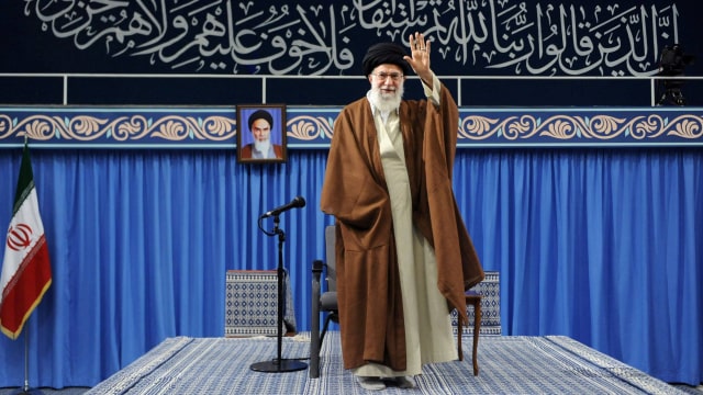 Ayatollah Ali Khamenei Berpidato di Teheran Foto: Leader.ir/Handout via Reuters