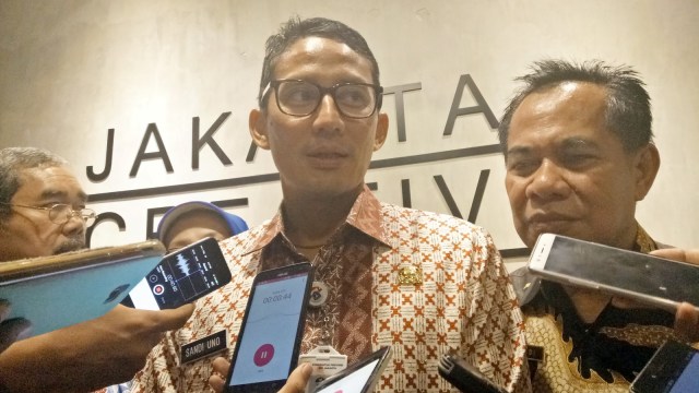 Sandiaga Uno di Jakarta Creative Hub (Foto: Nabilla Fatiara/kumparan)