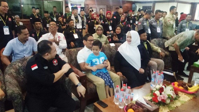 Sandiaga Uno di Musyawarah Para Komando Bang Japar (Foto: Johanes Hutabarat/kumparan)